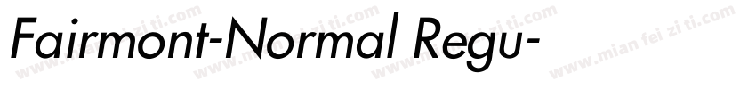 Fairmont-Normal Regu字体转换